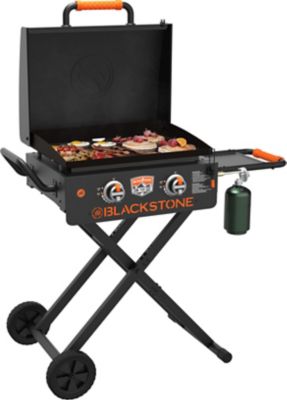 Image showing  Propane Gas Cart Griddle with Hood, 361 sq. in., Black