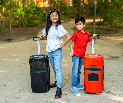 Image showing 9 th Best Ride On Cars Mercedes G Class Suitcase, Red