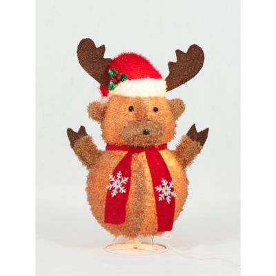 EverStar 31.25 in. Pop-Up Fluffy Moose Sculpture