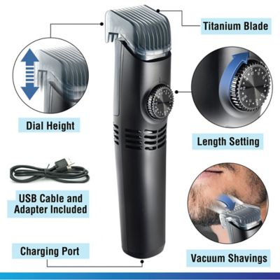 Image showing  VacuTrim Rechargeable Shaver Trimmer with Built-In Vacuum
