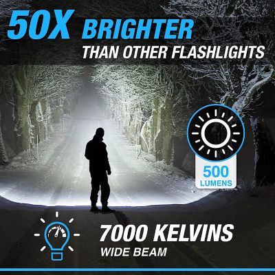 Image showing  500-Lumen Taclight Max Long-Lasting Widebeam Rechargeable Flashlight
