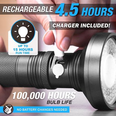 Image showing  500-Lumen Taclight Max Long-Lasting Widebeam Rechargeable Flashlight