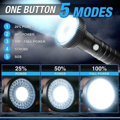 Image showing  500-Lumen Taclight Max Long-Lasting Widebeam Rechargeable Flashlight