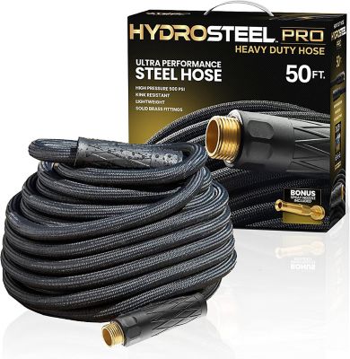 HydroSteel 5/8 in. x 50 ft. Pro Lightweight Kink-Free Stainless Steel Garden Hose
