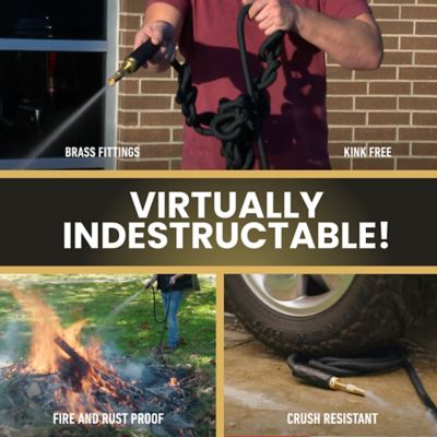 Image showing 6 th HydroSteel 5/8 in. x 50 ft. Pro Lightweight Kink-Free Stainless Steel Garden Hose