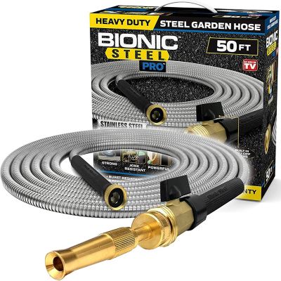 Bionic Steel 5/8 in. x 50 ft. Pro Heavy-Duty Stainless Steel Garden Hose