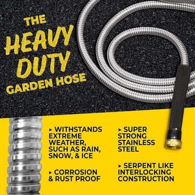 Image showing  5/8 in. x 100 ft. Pro Heavy-Duty Stainless Steel Garden Hose