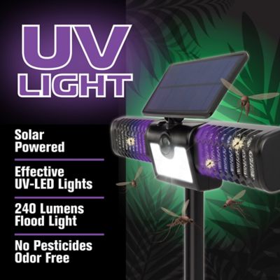 Image showing  1,200V Solar Powered Monster Zapper 2-in-1 Bug Killer and Flood Light