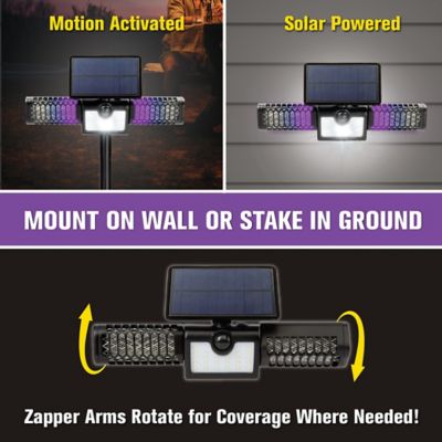 Image showing  1,200V Solar Powered Monster Zapper 2-in-1 Bug Killer and Flood Light