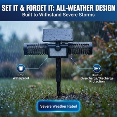 Image showing 6 th Bell & Howell 1,200 V Solar Powered Monster Zapper 2 in 1 Bug Killer and Flood Light