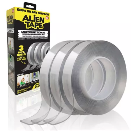 Alien 1.18 in x 10 ft Multi-Surface Double-Sided Tape 3-Pack Mounting Tape