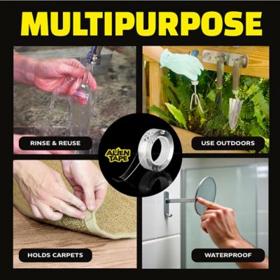 Image showing 6 th Alien 1.18 in. x 10 ft. Multi-Surface Double-Sided Tape, 3 pk.