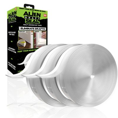 Alien Seal - Insulation Tape, Transparent Draft Seal 16 ft. (3-Pack) This seal tape was super easy to cut and then remove the adhesive paper cover and finally stick into place