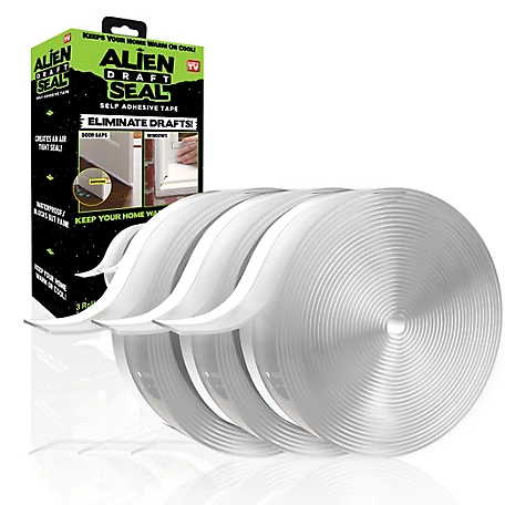 Alien Seal - Insulation Tape, Transparent Draft Seal 16 ft. (3-Pack)