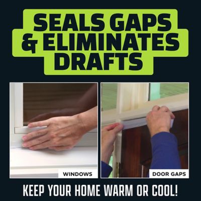 Image showing  1-1/4 in. x 16 ft. Transparent Draft Seal Insulation Tape, 3-Pack