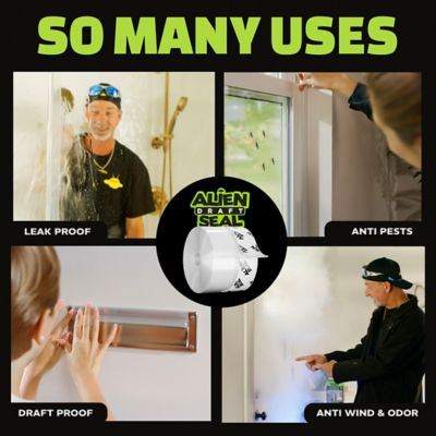 Image showing  1-1/4 in. x 16 ft. Transparent Draft Seal Insulation Tape, 3-Pack