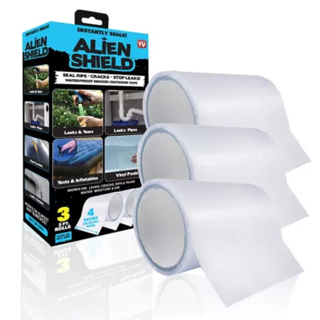 Alien 4 in x 5 ft Waterproof Clear Repair Tape 3 Pack Mounting Tape