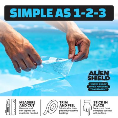 Image showing 7 th Alien 4 in. x 5 ft. Waterproof Transparent Adhesive Repair Tape, 3 pk.