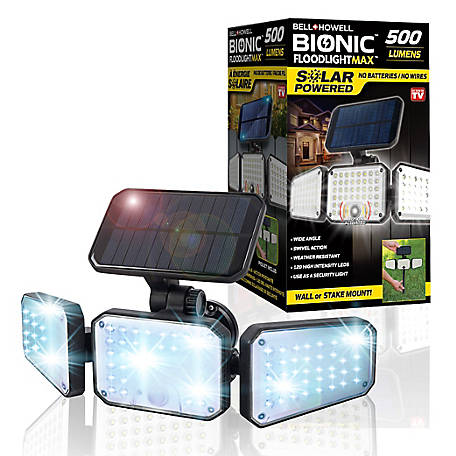 Bell & Howell Bionic Floodlight Max - 500 Lumens 120-Degree Motion Activated LED Flood Light