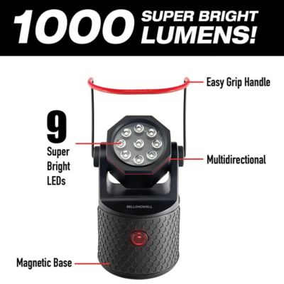 Image showing  1,000-Lumen Bionic Rechargeable Handheld LED Work Light, 9 Super Bright LEDs