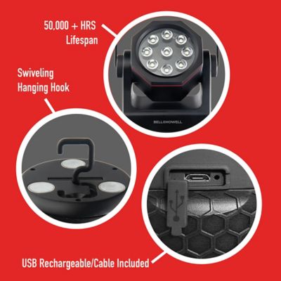 Image showing  1,000-Lumen Bionic Rechargeable Handheld LED Work Light, 9 Super Bright LEDs