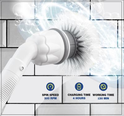 Image showing 6 th Bell & Howell 39 in. Scrubtastic Rechargeable Power Scrubber