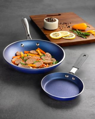 Image showing  Non-Stick Aluminium 5.5 in. & 9.5 in. Skillet Set - Blue