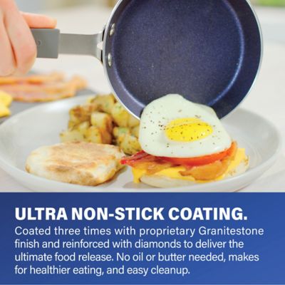 Image showing  Non-Stick Aluminium 5.5 in. & 9.5 in. Skillet Set - Blue