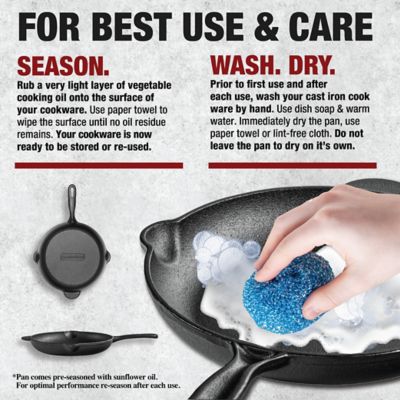 Image showing  10.25 in.Round Pre-Seasoned Cast Iron Skillet