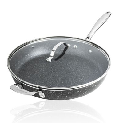 Granitestone 14 in. Non-Stick Aluminum Frying Pan with Lid