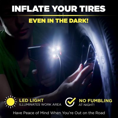 Image showing  12V Pro 150-PSI Rechargeable Tire Inflator, Air Compressor