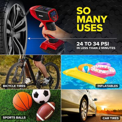 Image showing 5 th Bullseye 12V Pro 150-PSI Rechargeable Tire Inflator, Air Compressor