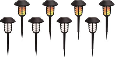 Bell & Howell 21-Lumen Solar Outdoor Pathway Lights, Waterproof, Wireless, 8-Pack