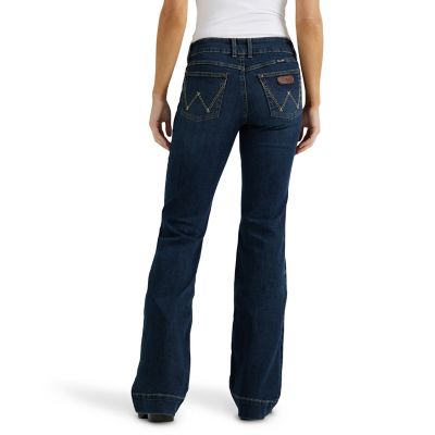 Image showing  Women's Relaxed Fit Mid-Rise Retro Mae Wide Leg Trouser Jeans