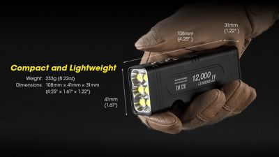 Image showing 6 th Nitecore 12,000-Lumen Rechargeable Flashlight