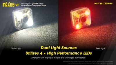 Image showing  5 Mode NU05 V2 Rechargeable Red White Safety and Signal Light, FL-NITE-NU05V2