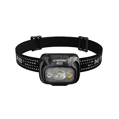 Nitecore NU33 700 Lumen LED Rechargeable Headlamp with White and Red Beams, FL-NITE-NU33-BK