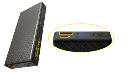 Image showing  5V-3A 9V-2.22A/12V-1.68A Carbo 20,000 Lightweight Qc 20000 Mah Power Bank