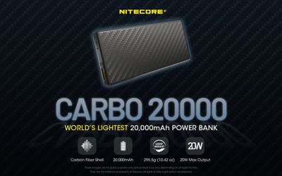 Image showing  5V-3A 9V-2.22A/12V-1.68A Carbo 20,000 Lightweight Qc 20000 Mah Power Bank