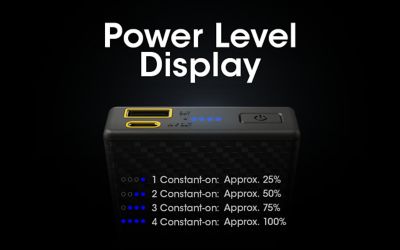 Image showing 8 th Nitecore 5V-3A 9V-2.22A/12V-1.68A Carbo 20,000 Lightweight Qc 20000 Mah Power Bank