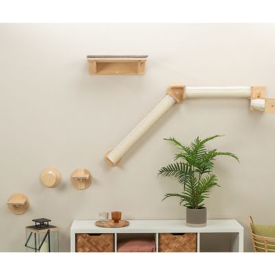 TRIXIE Wall-Mounted Cat Perch Set 6 with Scratching Posts and Steps