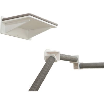 Image showing  Wall-Mounted Cat Perch Set 6 with Scratching Posts and Steps