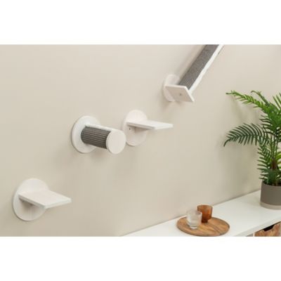 Image showing  Wall-Mounted Cat Perch Set 6 with Scratching Posts and Steps