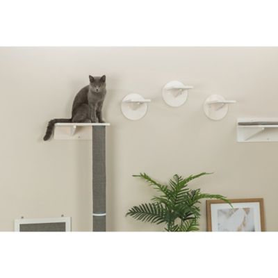 Image showing  Wall-Mounted Cat Scratching Post with Perch