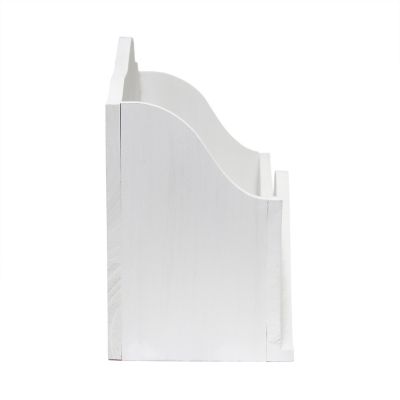 Image showing  Wooden Decorative Envelope Shaped Desktop Letter Holder, Bills Organizer, Storage Box, Crate with 'Mail' Script