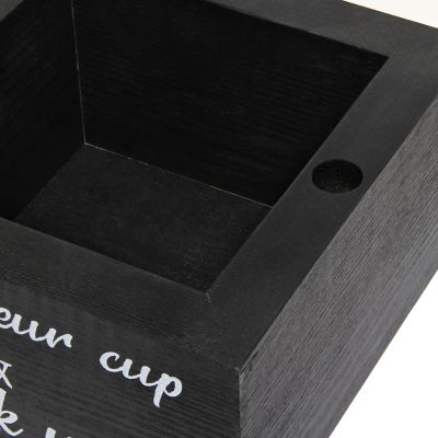 Image showing  Portable Kitchen Caddy 'Just in Case, Wipe Your Face' Napkin Holder & 'Mark Your Cup & Drink Up' Cup Holder Set