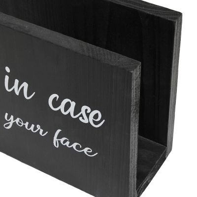 Image showing  Portable Kitchen Caddy 'Just in Case, Wipe Your Face' Napkin Holder & 'Mark Your Cup & Drink Up' Cup Holder Set