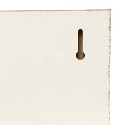 Image showing  4-Photo Wall-Mounted Wood Picture Frame with Clips Hearted Arrow and Look What I Made Script, Gray Wash