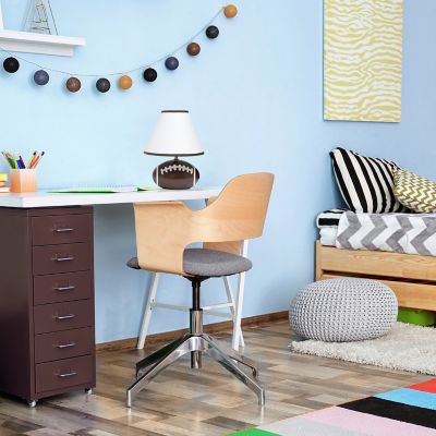 Simple Designs Sportslite Athletic Sports ft.ball Base Ceramic Bedside Table Desk Lamp with White Empire Fabric Shade, 11.5 in.