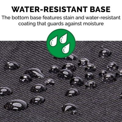 Image showing 5 th FurHaven Two-Tone Fur & Suede Oval Dog Bed- Gray